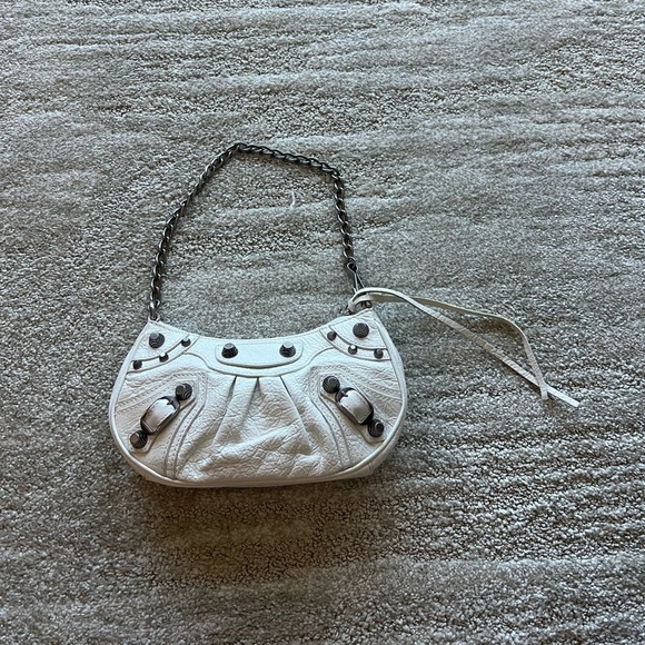 Mini Optic White Balenciaga Mini Le Cagole Bag - Picture 3 of 9